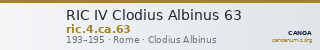 RIC IV Clodius Albinus 63 — CANOA