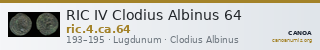 RIC IV Clodius Albinus 64 — CANOA