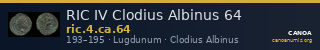 RIC IV Clodius Albinus 64 — CANOA