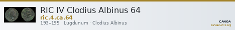 RIC IV Clodius Albinus 64 — CANOA