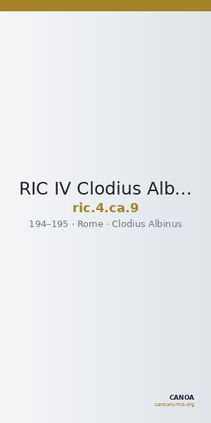 RIC IV Clodius Albinus 9 — CANOA