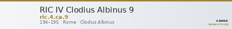 RIC IV Clodius Albinus 9 — CANOA