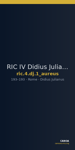 RIC IV Didius Julianus 1 (aureus) — CANOA