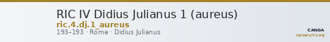 RIC IV Didius Julianus 1 (aureus) — CANOA