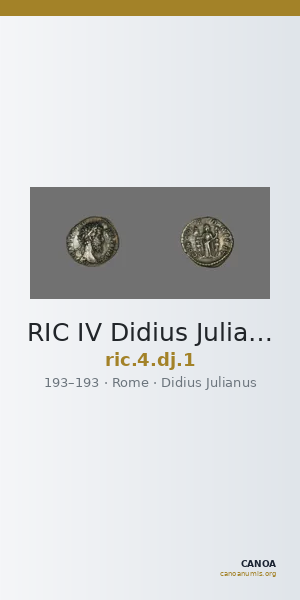 RIC IV Didius Julianus 1 — CANOA