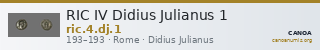 RIC IV Didius Julianus 1 — CANOA