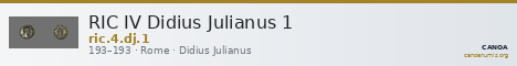 RIC IV Didius Julianus 1 — CANOA