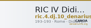 RIC IV Didius Julianus 10 (denarius) — CANOA