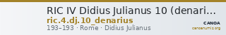 RIC IV Didius Julianus 10 (denarius) — CANOA