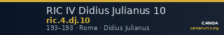 RIC IV Didius Julianus 10 — CANOA