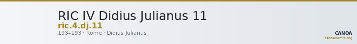 RIC IV Didius Julianus 11 — CANOA