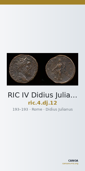 RIC IV Didius Julianus 12 — CANOA