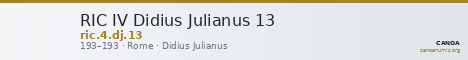RIC IV Didius Julianus 13 — CANOA