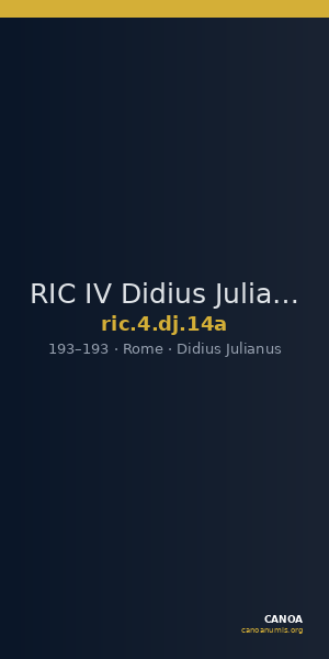 RIC IV Didius Julianus 14a — CANOA
