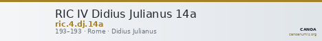 RIC IV Didius Julianus 14a — CANOA