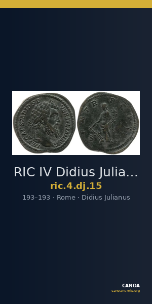 RIC IV Didius Julianus 15 — CANOA
