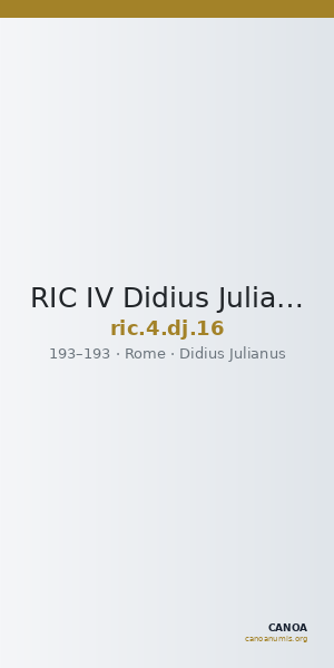 RIC IV Didius Julianus 16 — CANOA
