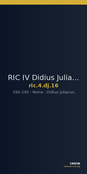 RIC IV Didius Julianus 16 — CANOA