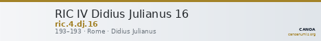 RIC IV Didius Julianus 16 — CANOA