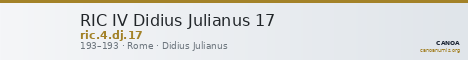 RIC IV Didius Julianus 17 — CANOA
