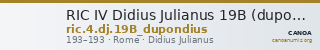 RIC IV Didius Julianus 19B (dupondius) — CANOA