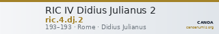 RIC IV Didius Julianus 2 — CANOA