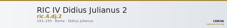 RIC IV Didius Julianus 2 — CANOA