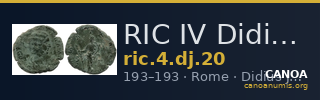 RIC IV Didius Julianus 20 — CANOA
