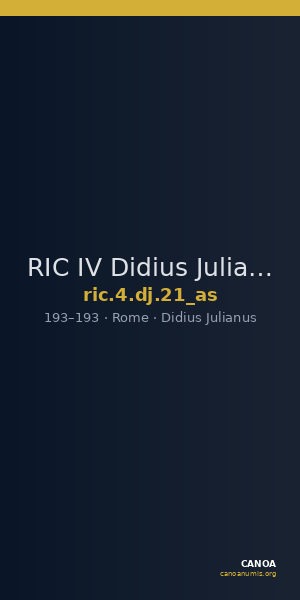 RIC IV Didius Julianus 21 (as) — CANOA