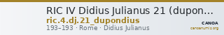 RIC IV Didius Julianus 21 (dupondius) — CANOA