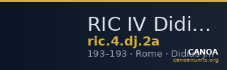RIC IV Didius Julianus 2a — CANOA