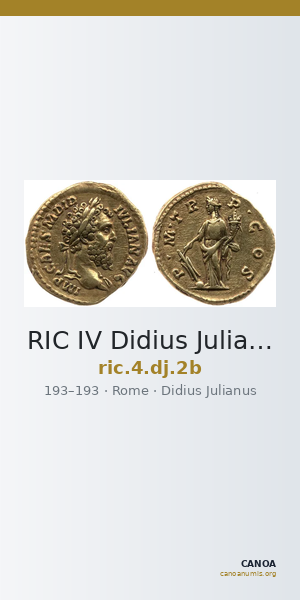 RIC IV Didius Julianus 2b — CANOA