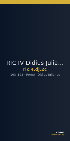 RIC IV Didius Julianus 2c — CANOA