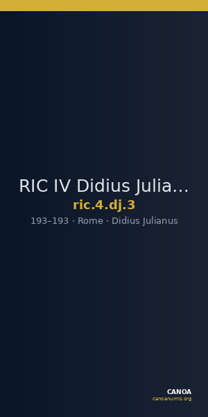 RIC IV Didius Julianus 3 — CANOA