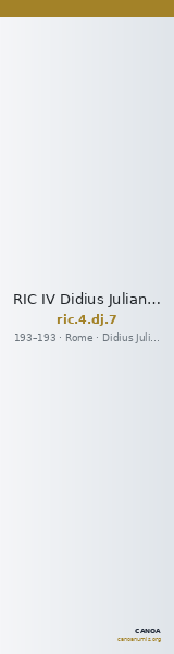 RIC IV Didius Julianus 7 — CANOA