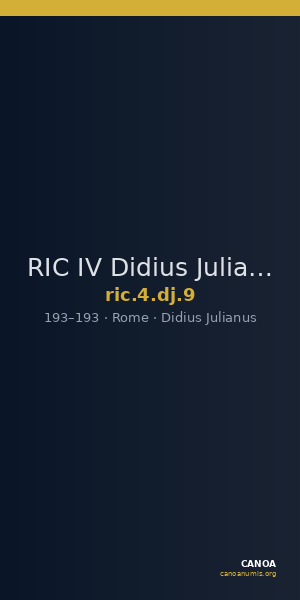 RIC IV Didius Julianus 9 — CANOA