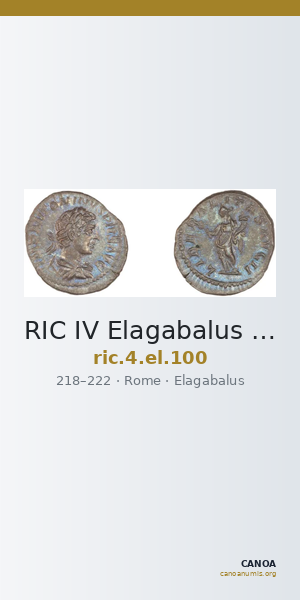 RIC IV Elagabalus 100 — CANOA