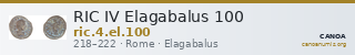RIC IV Elagabalus 100 — CANOA