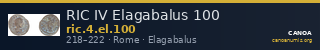 RIC IV Elagabalus 100 — CANOA