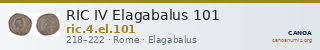 RIC IV Elagabalus 101 — CANOA