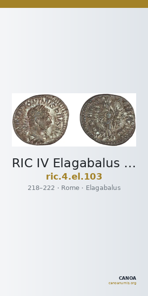 RIC IV Elagabalus 103 — CANOA