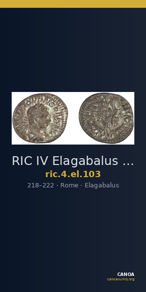 RIC IV Elagabalus 103 — CANOA