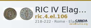 RIC IV Elagabalus 106 — CANOA