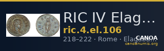 RIC IV Elagabalus 106 — CANOA