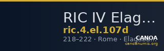 RIC IV Elagabalus 107d — CANOA