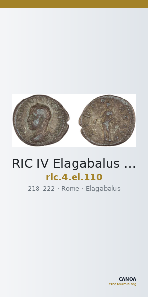 RIC IV Elagabalus 110 — CANOA