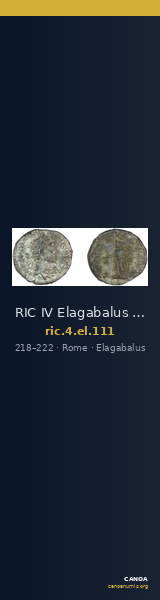 RIC IV Elagabalus 111 — CANOA