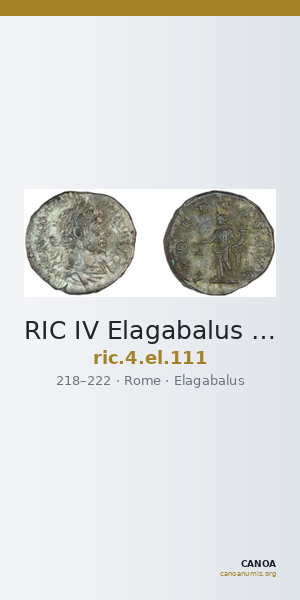 RIC IV Elagabalus 111 — CANOA