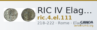 RIC IV Elagabalus 111 — CANOA