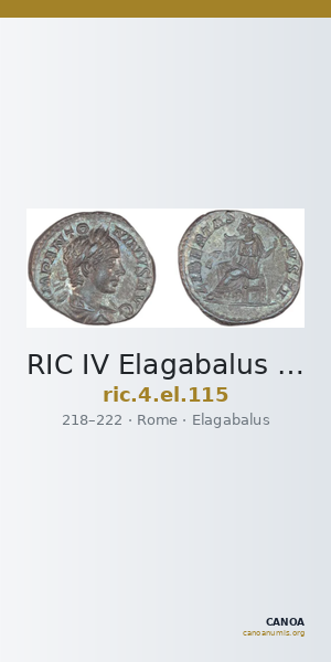 RIC IV Elagabalus 115 — CANOA